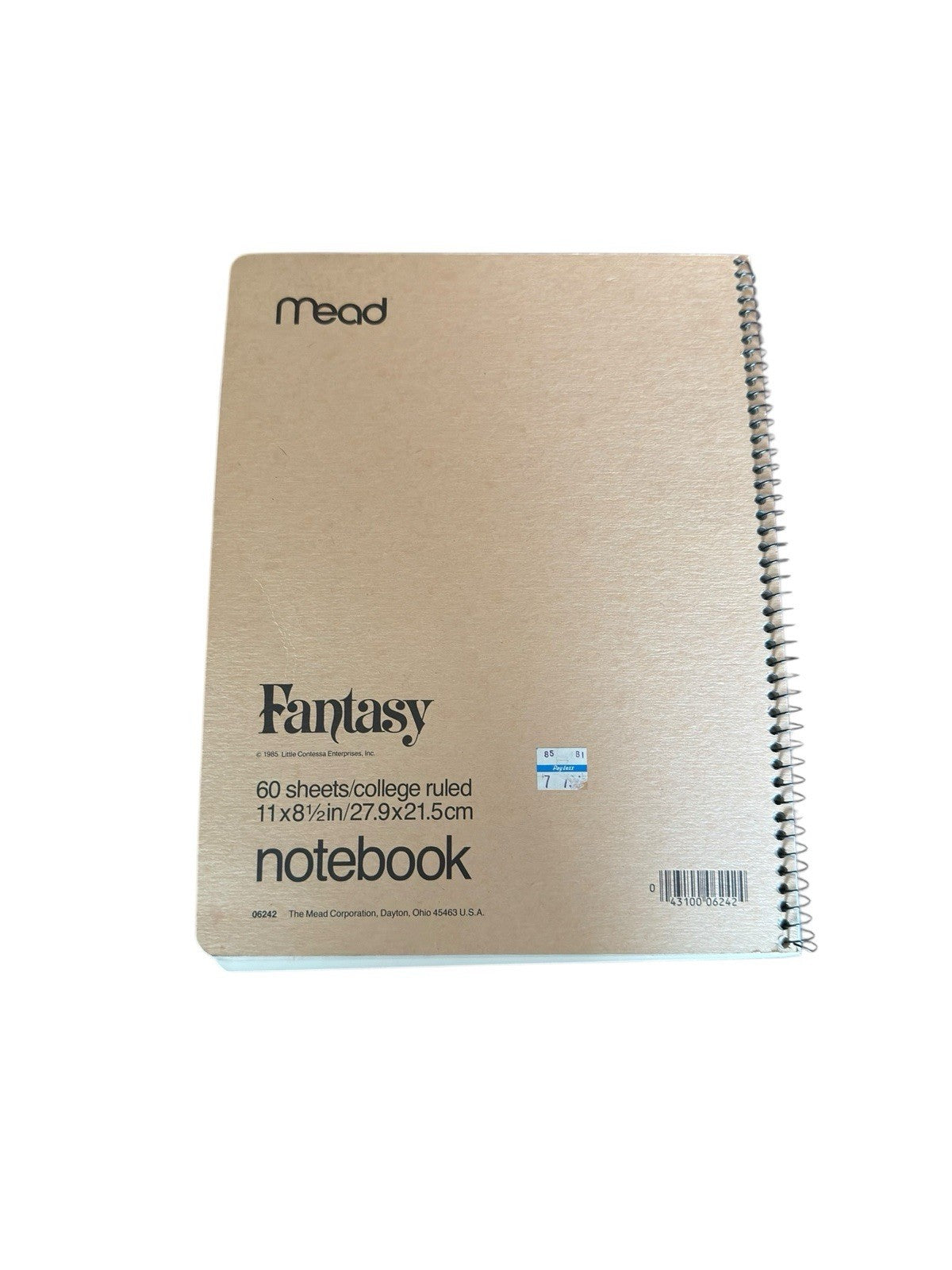 (2)1980s Vintage Mead Fantasy Spiral Notebook Unicorn Stationery