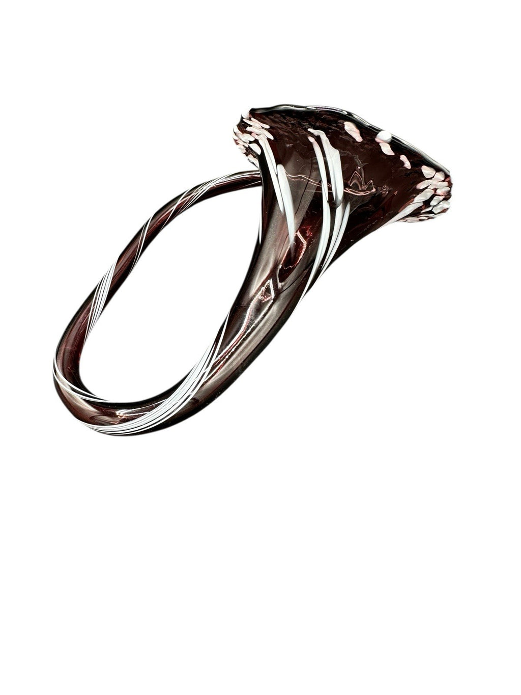 Bud Vase Purple Blown Glass Flower Rare Vintage