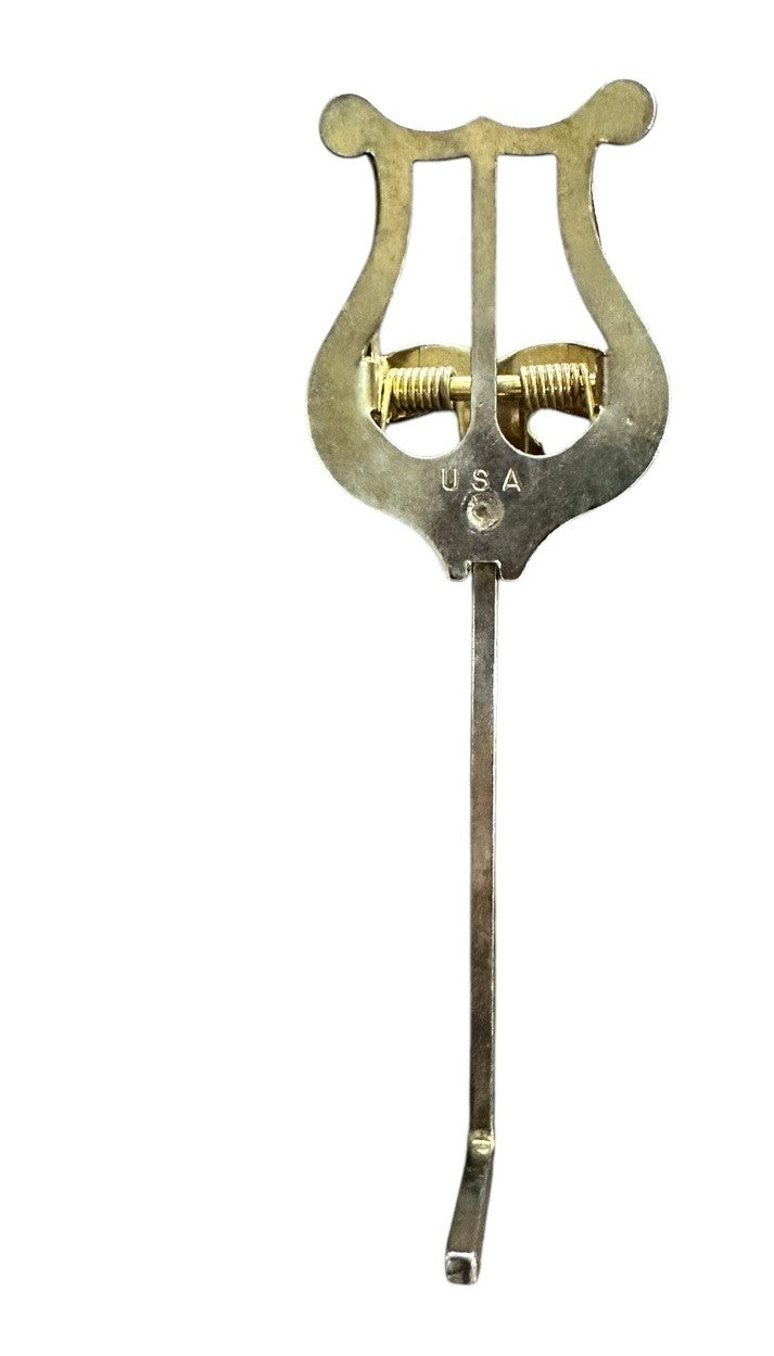 Clips Curved Shank Trumpet Music Sheet Brass (2) Vintage