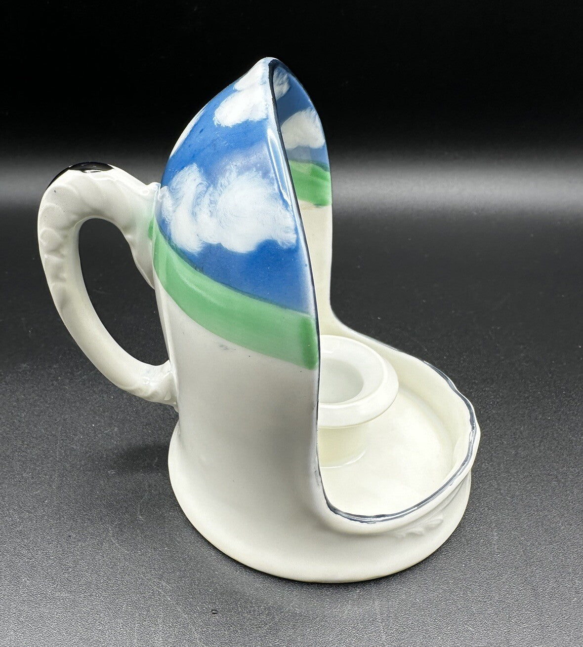 Candle Stick/Holder Bayreuth Porcelain Shielded Hand Painted Royal Vintage