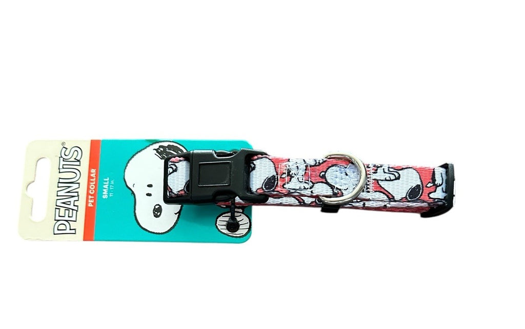 Dog Collar Small 11”- Fetch For Pets Peanuts Snoopy Nylon Adjustable 17” New
