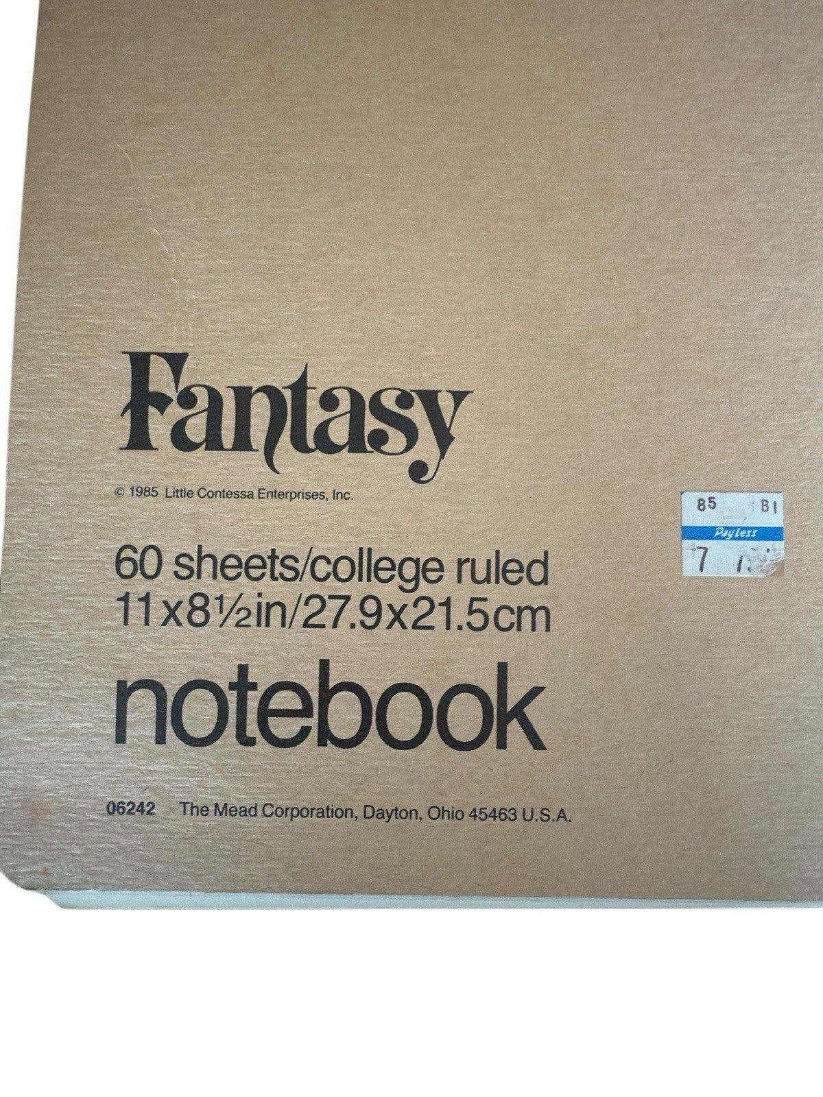 (2)1980s Vintage Mead Fantasy Spiral Notebook Unicorn Stationery