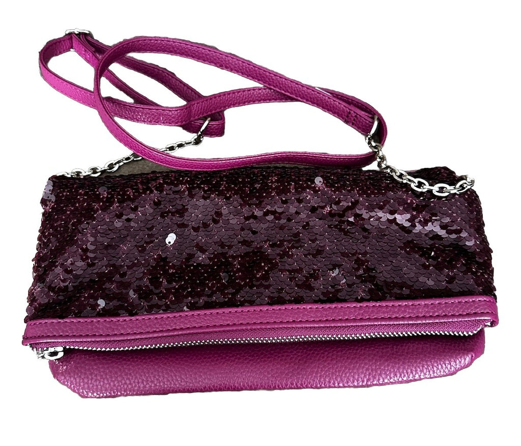 Clutch In Crushed Berry Pebble Preowned Thirty-One Forever Fold Over