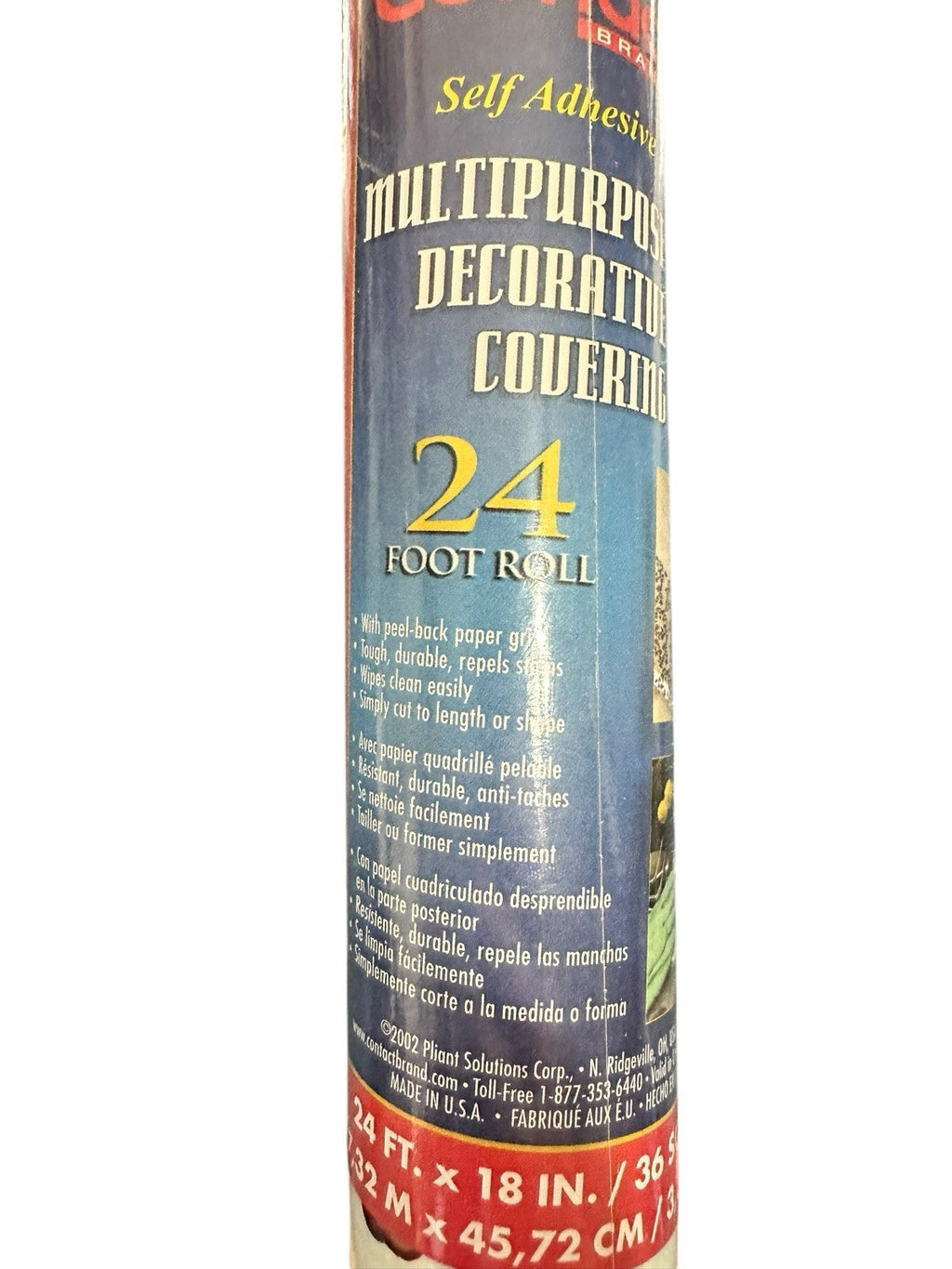 Con-Tact Self Adhesive Decorative Contact Paper Apple Dapple Print 24’ 2002 New