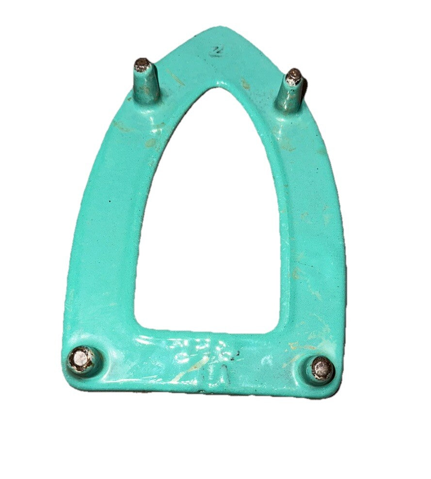 Antique Iron Stand Marked 2 From 1920/30’s Green Enameled Cast Iron Flat