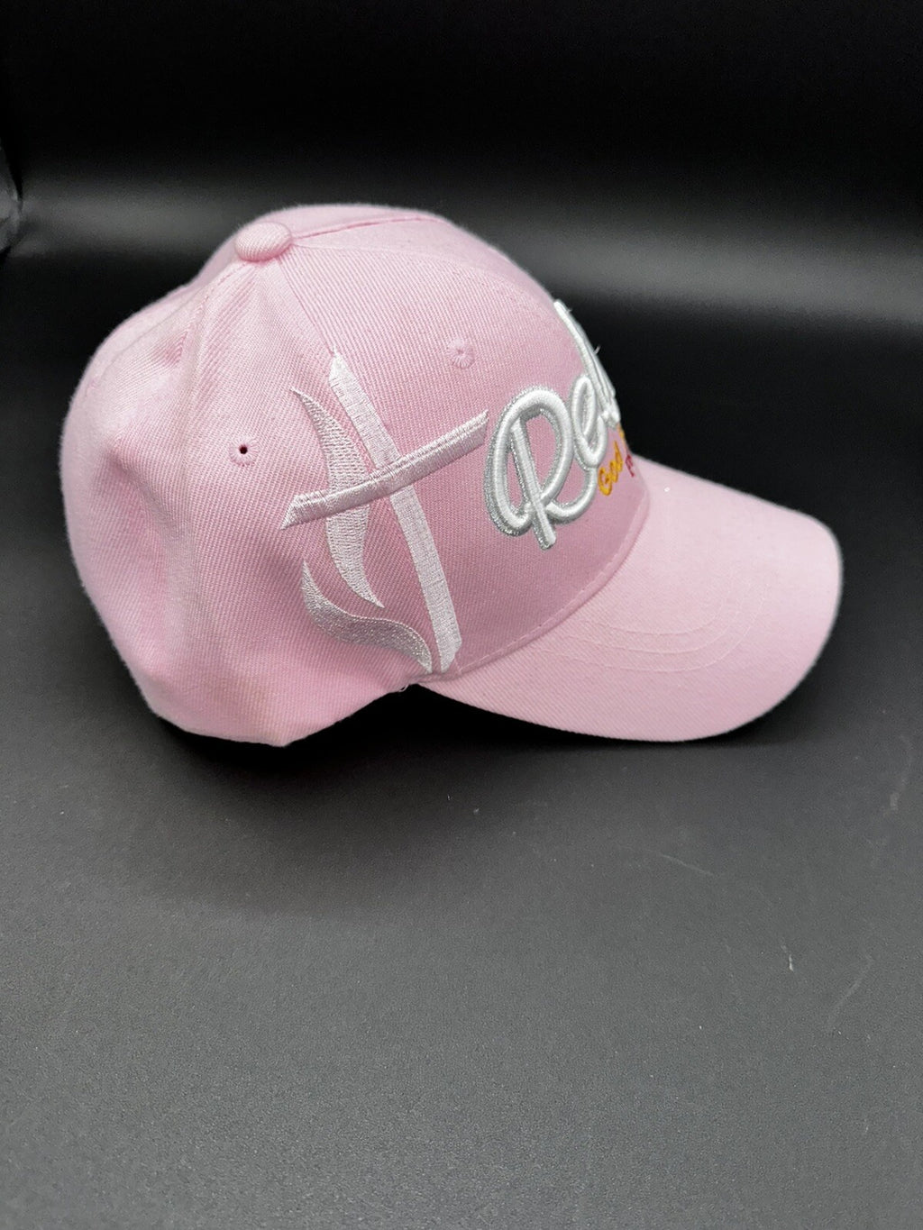 Baseball Hat Relax God is in Control Proverb 3:5 White Denim Christian Cap