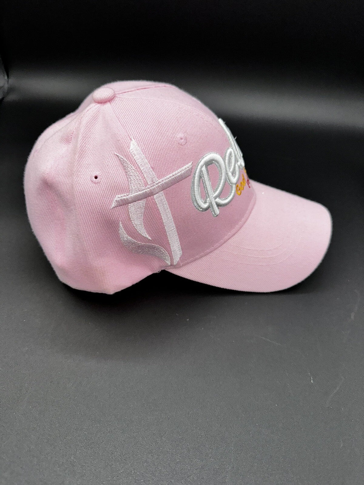 Baseball Hat Relax God is in Control Proverb 3:5 White Denim Christian Cap