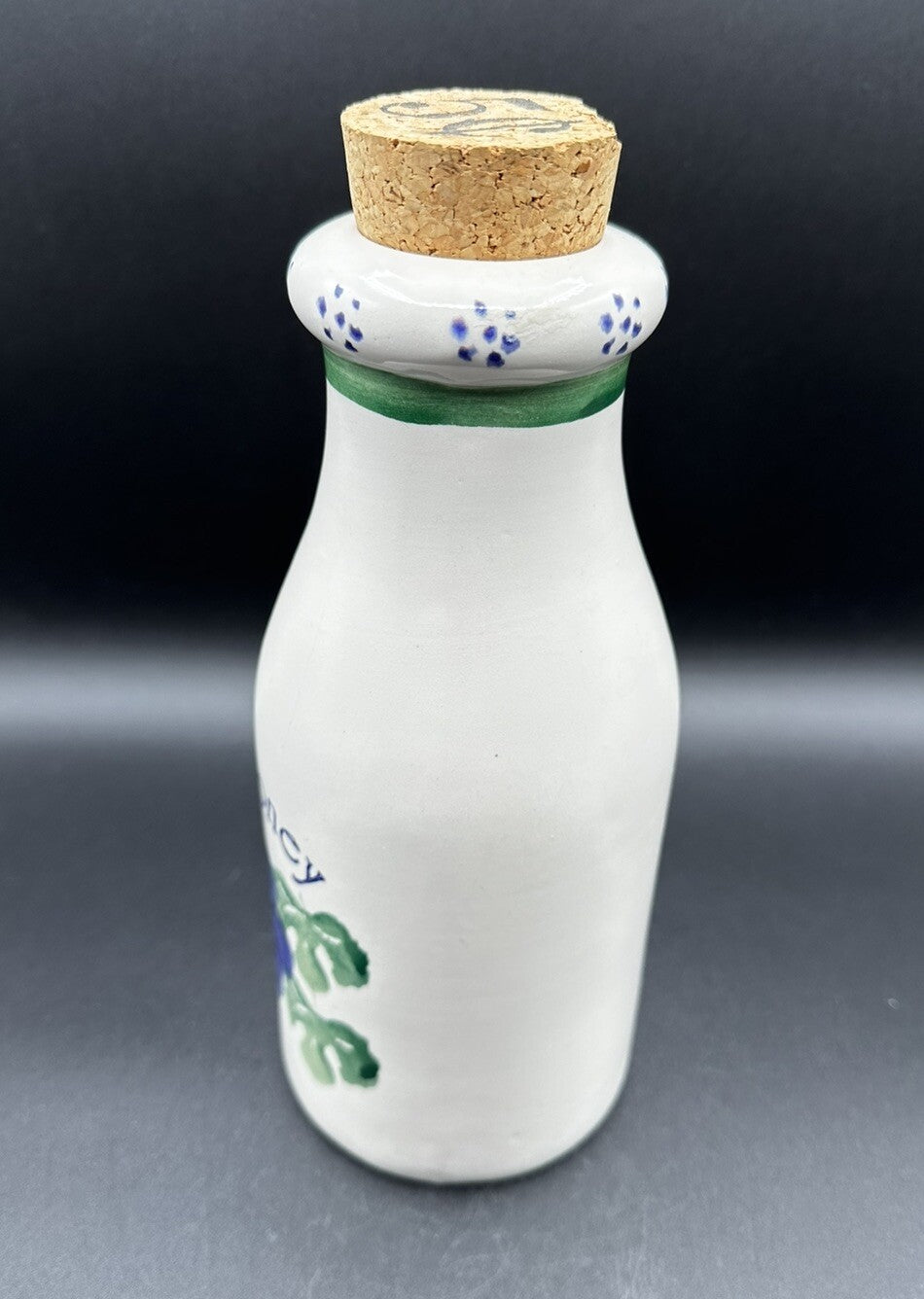 Coin Bank Wine Money Milk Jug Grapes Vines Hand Painted Crock Shop Santa Ana CA