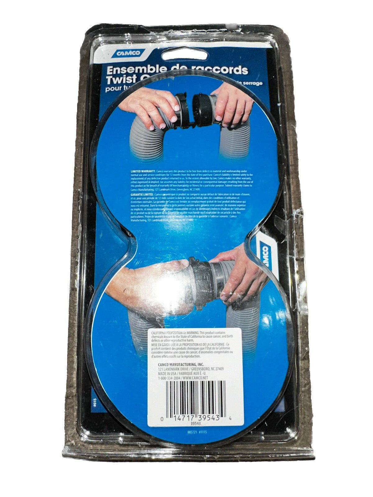 RV Sewer Hose Twist Connect Kit 39543 Camco New