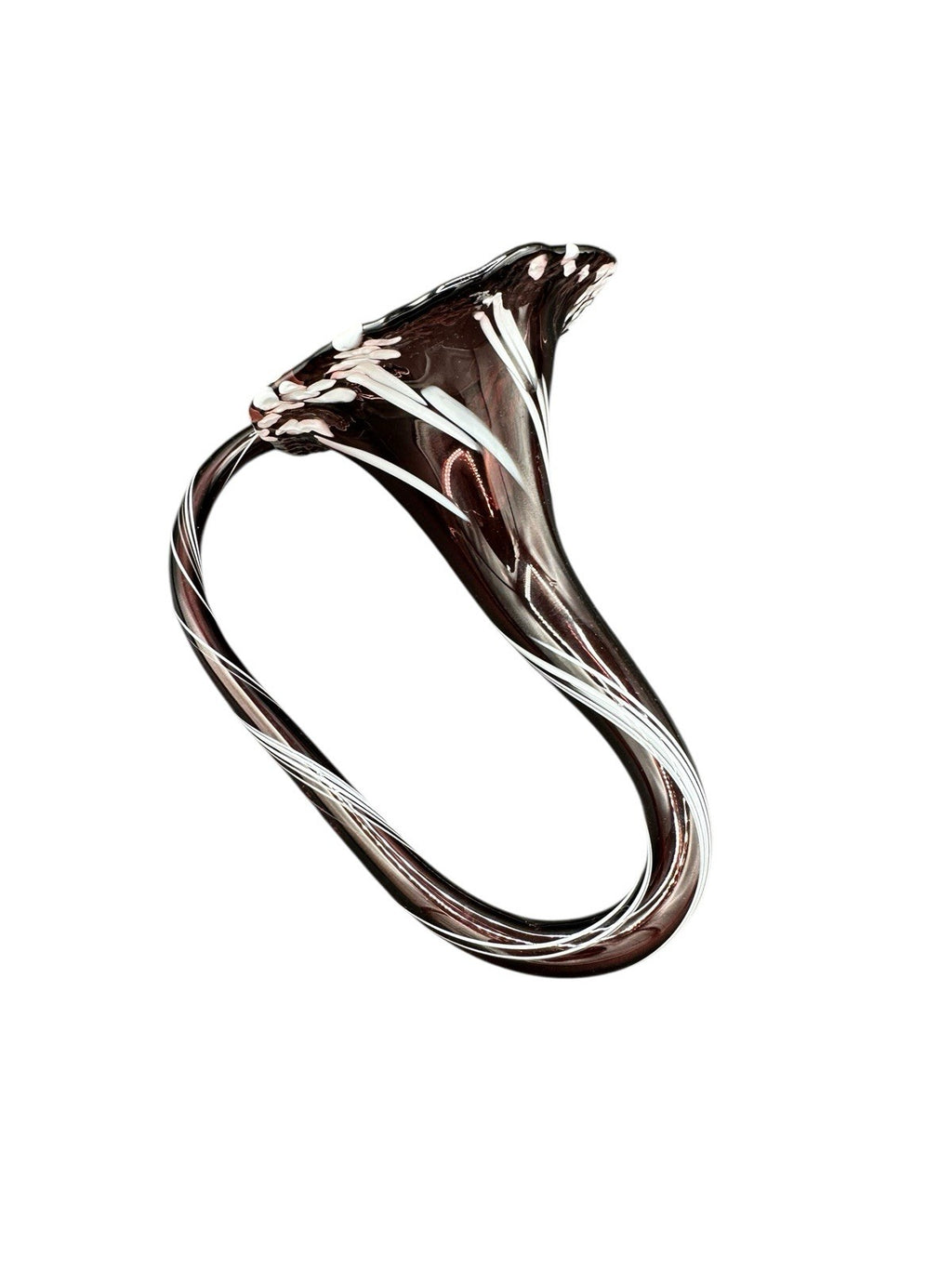 Bud Vase Purple Blown Glass Flower Rare Vintage