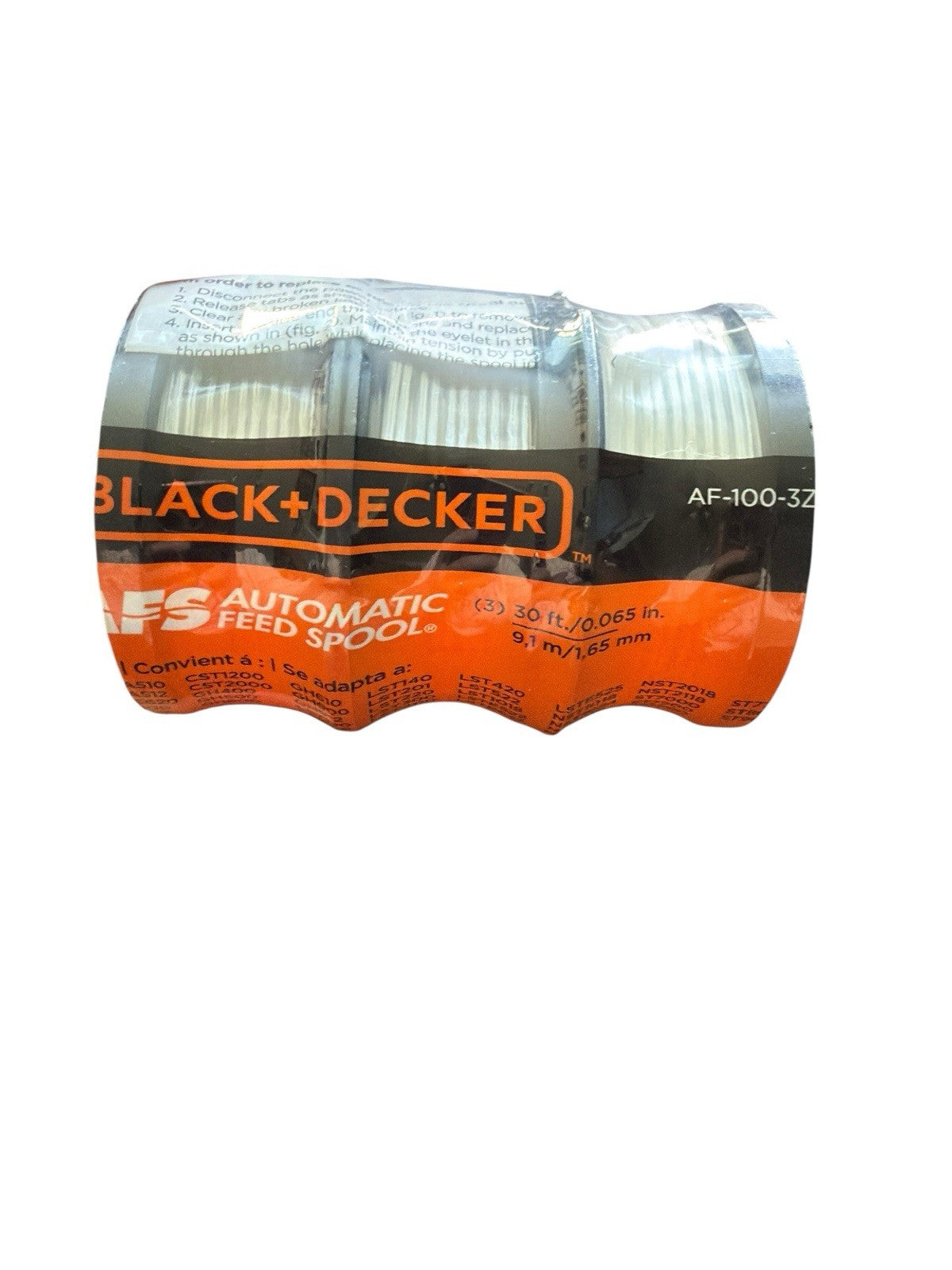 Black+Decker Trimmer Line 30Ft. x 0.065" AF1003ZP (3-Pk)