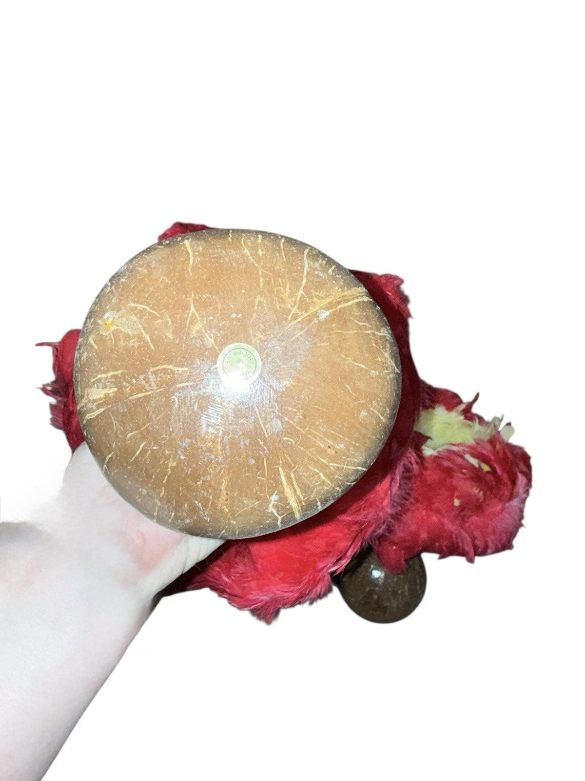 2 Uli Uli Hawaiian Polynesian Dance Red Yellow Feathers Hula Gourds Maracas