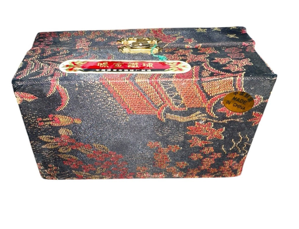 Balls Chinese Baoding Mediation Musical Neon Chrome Stress With Case Vintage