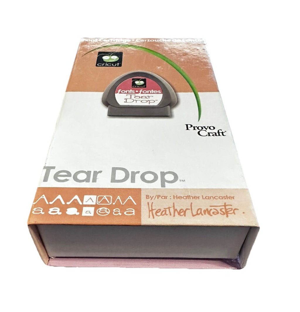 Cricut Tear Drop Alphabet Number Font Cartridge Preowned