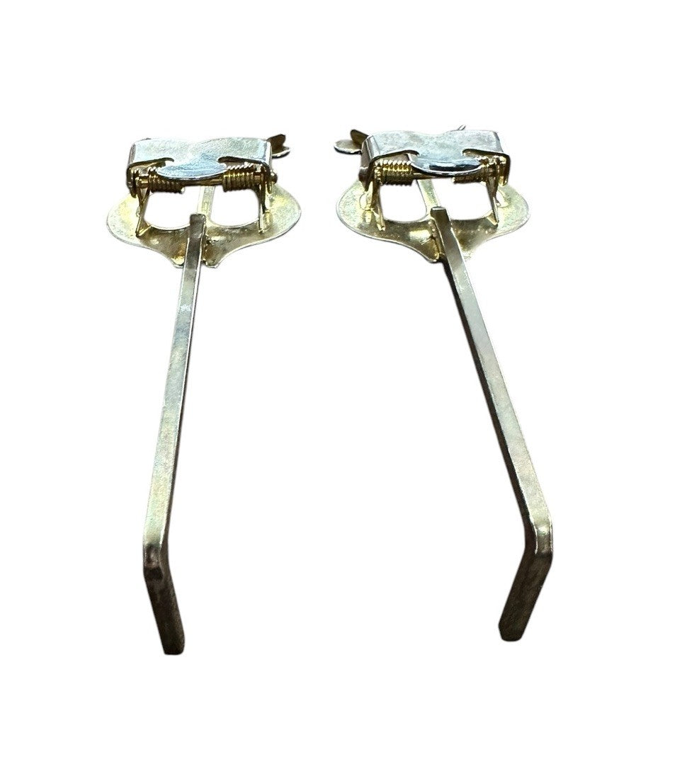 Clips Curved Shank Trumpet Music Sheet Brass (2) Vintage