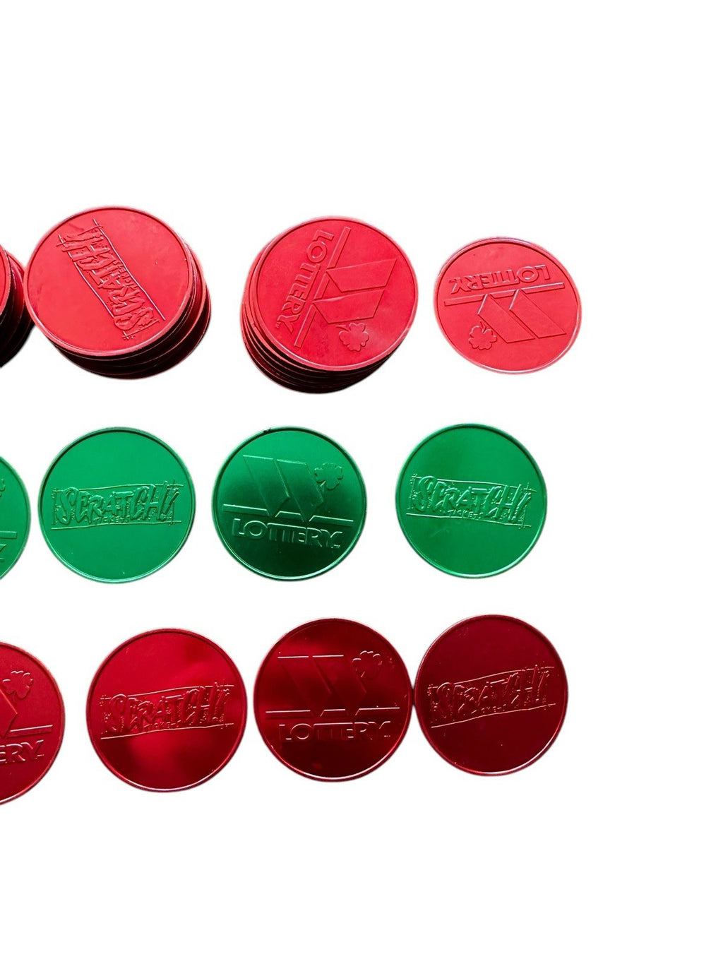 Coin Scratchers Washington State Lottery Lot 160 Red, 6 Green Preowned
