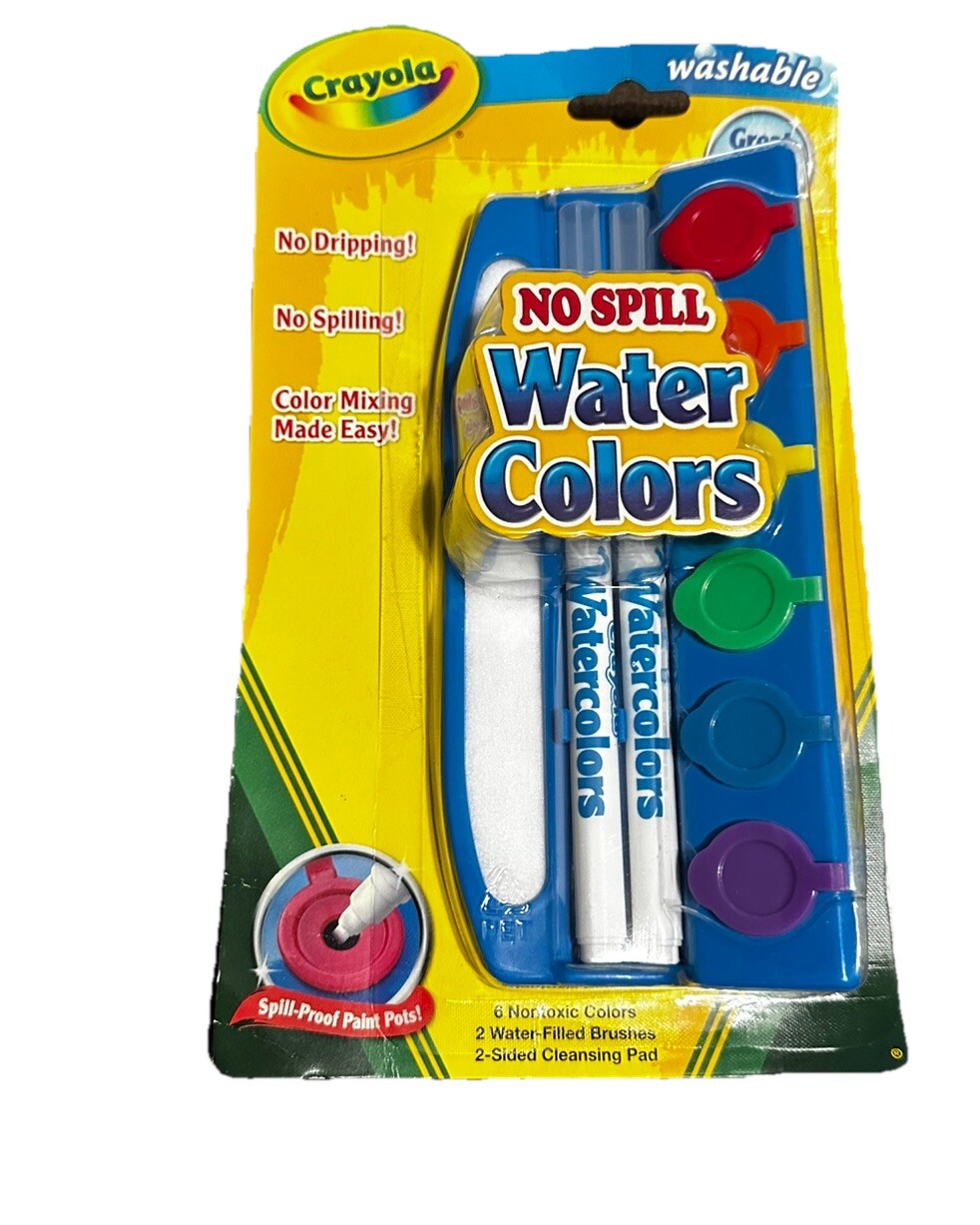 Crayola Paint Pots No Spill Water Colors Washable 2009 Rare New