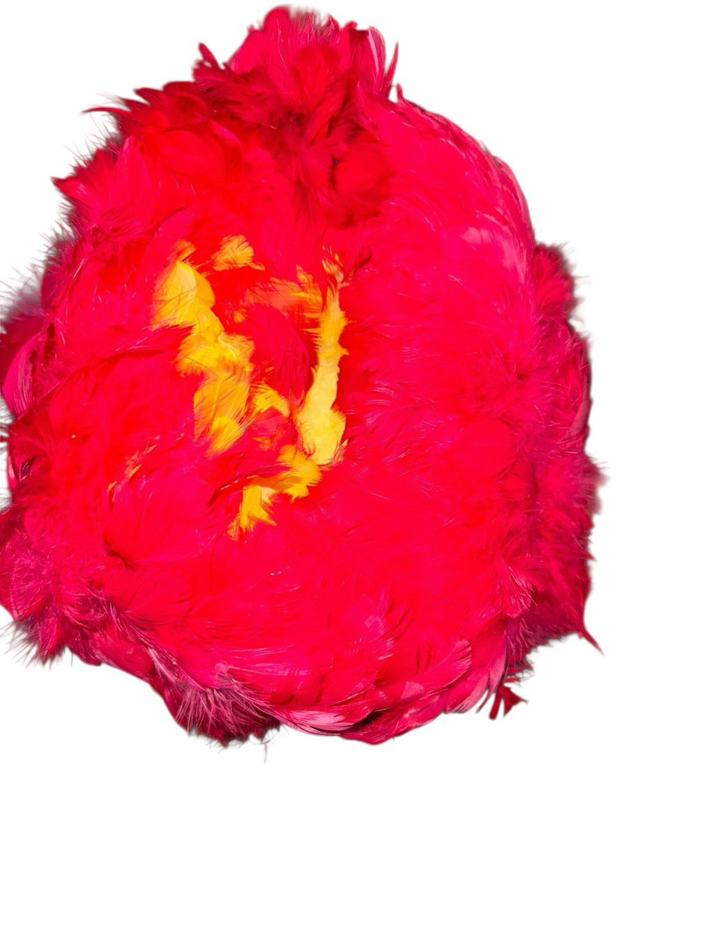 2 Uli Uli Hawaiian Polynesian Dance Red Yellow Feathers Hula Gourds Maracas