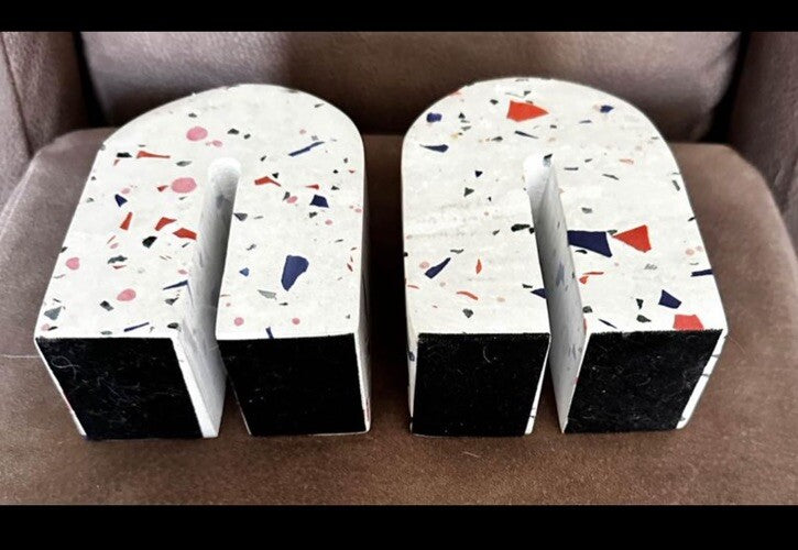 Bookend Target Threshold Terrazzo Solid Original Sticker Arched Shape Multicolor