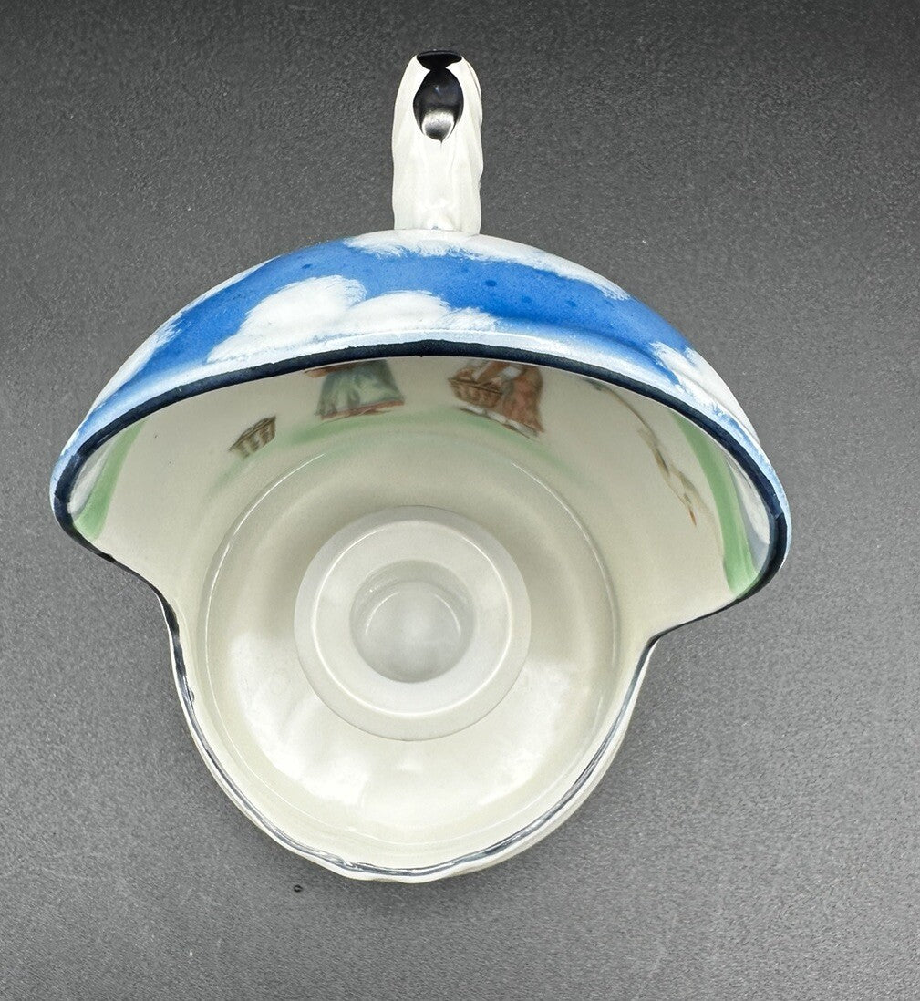 Candle Stick/Holder Bayreuth Porcelain Shielded Hand Painted Royal Vintage