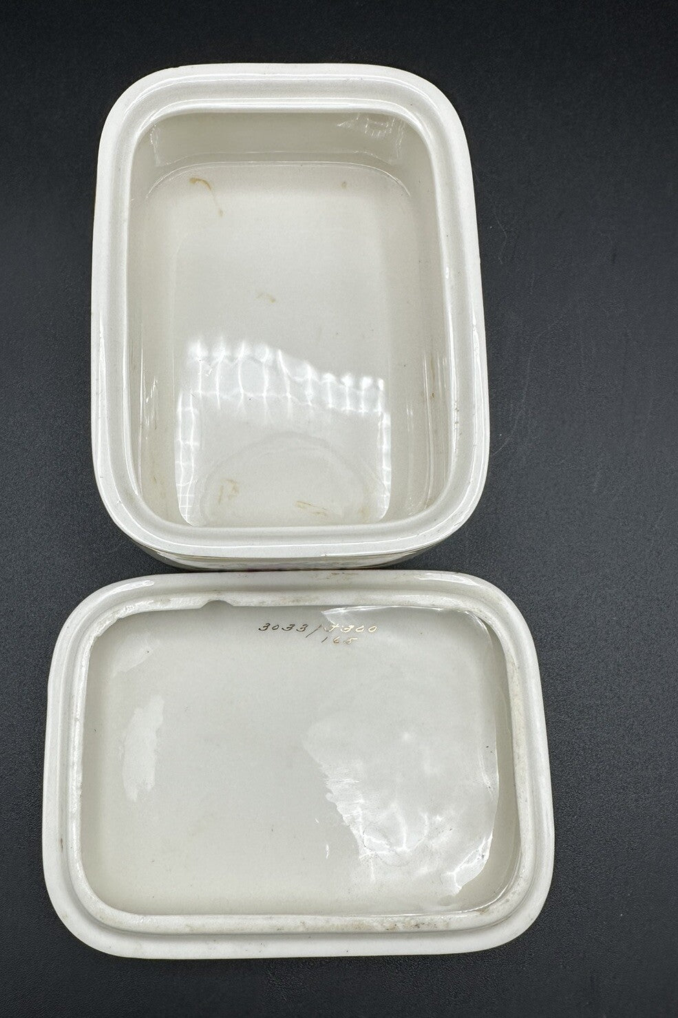 Cigarette Box 5”x 3 5/8" x 2" Lenox China Rose 3033 Pattern (READ) Vintage