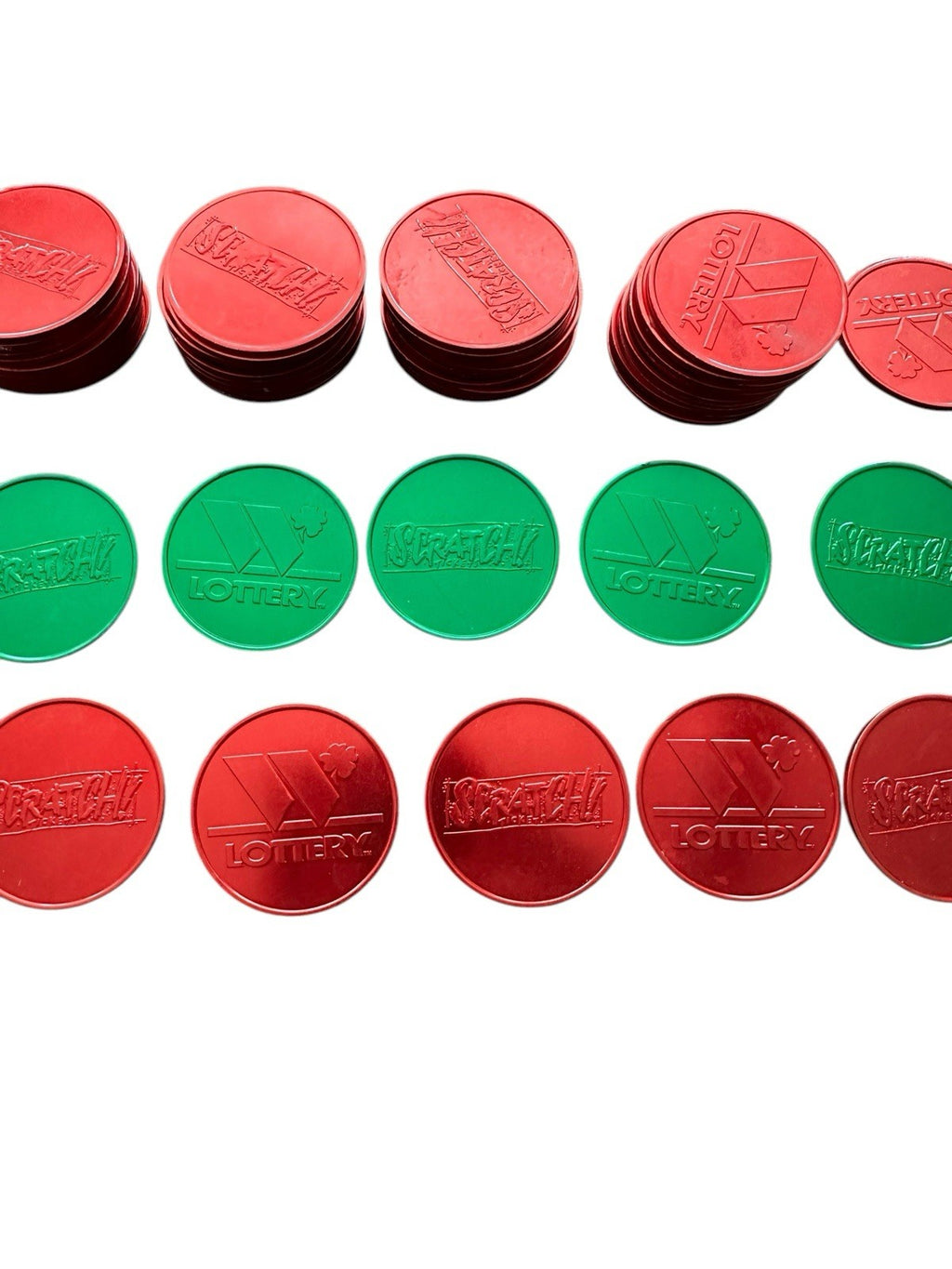 Coin Scratchers Washington State Lottery Lot 160 Red, 6 Green Preowned