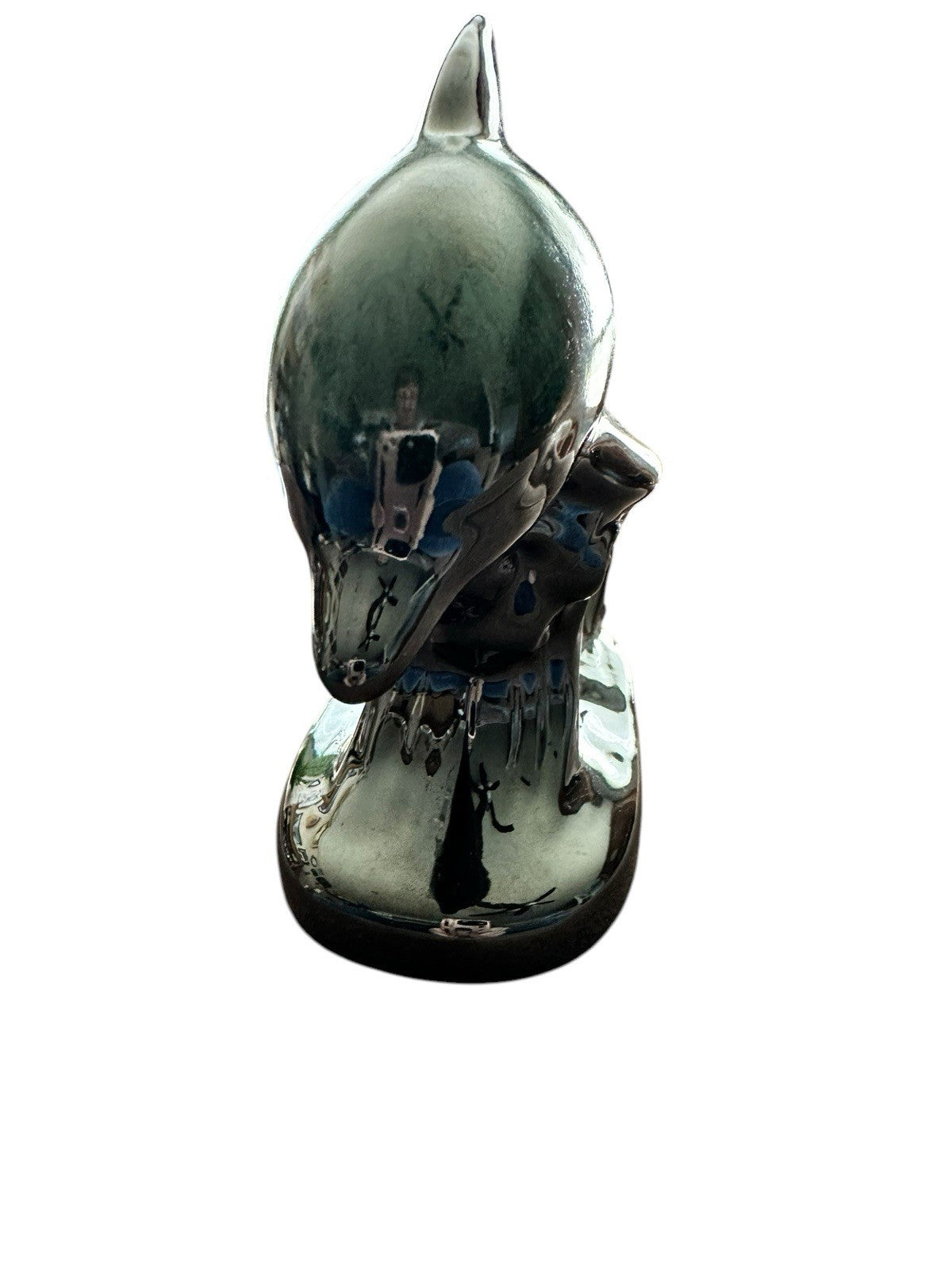 Dolphin Ceramic Statue Busch Gardens 5 1/4” Tall Green Vintage