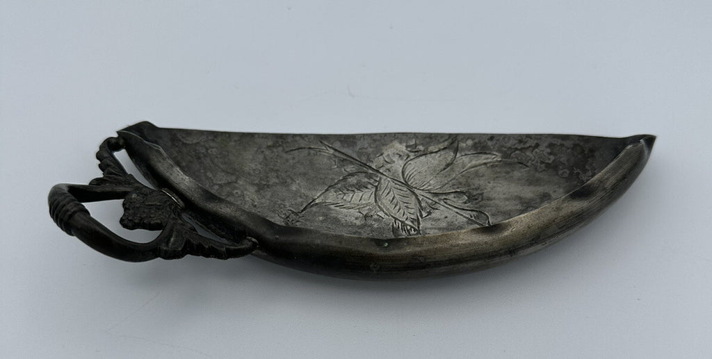 Antique Crumb Pan Amsterdam Quadruple Plate Silver Co Floral Pattern 1900-1940