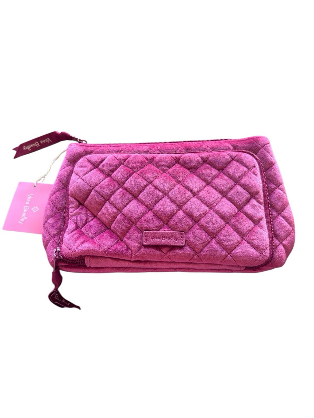 Cosmetic/Makeup Organizer Vera Bradley "Majestic Magenta" Quilted Velvet NWT