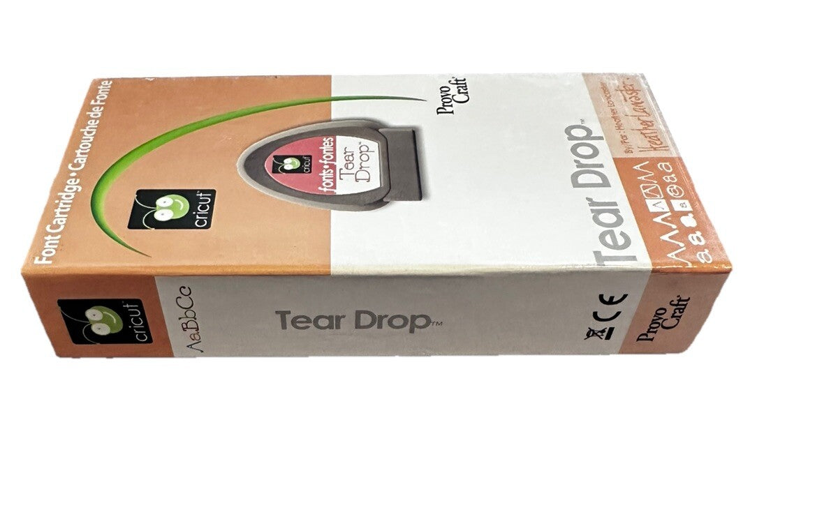Cricut Tear Drop Alphabet Number Font Cartridge Preowned