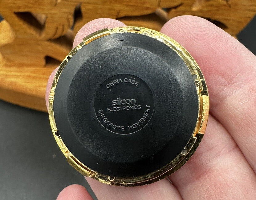 Clock Handcrafted Wood Cutout Unicorn Desk Mantel Untested