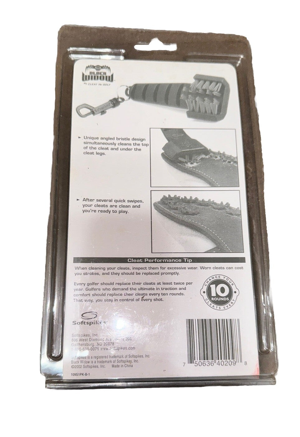 Cleat Brush Black Widow Golf Ultimate New