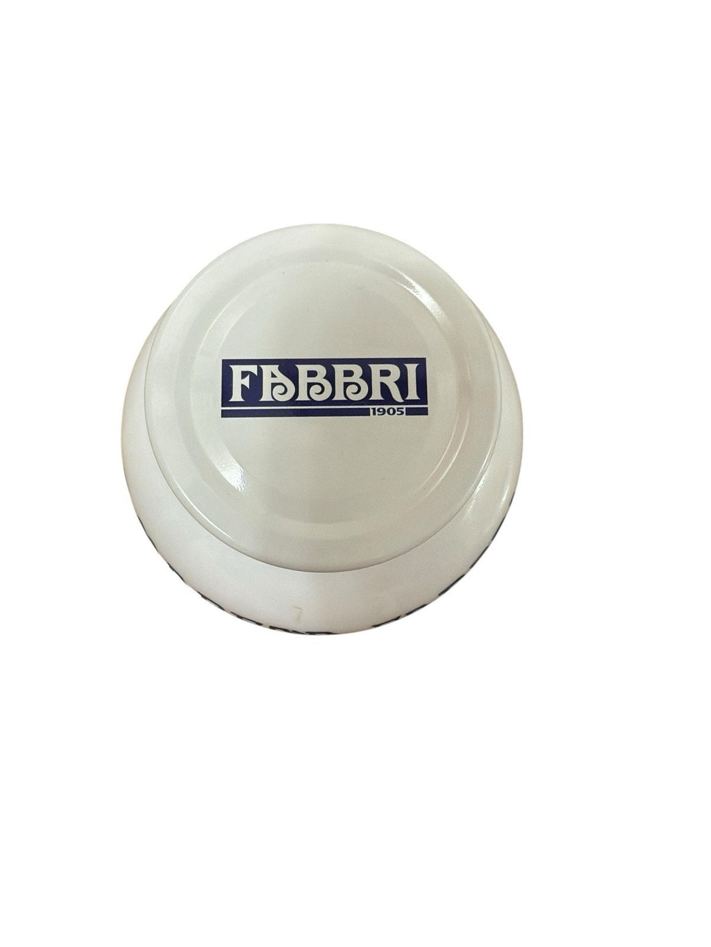 Amarena Fabbri Milk Glass Jar "Empty" Cherries Blue White Floral 5.25" H Italy