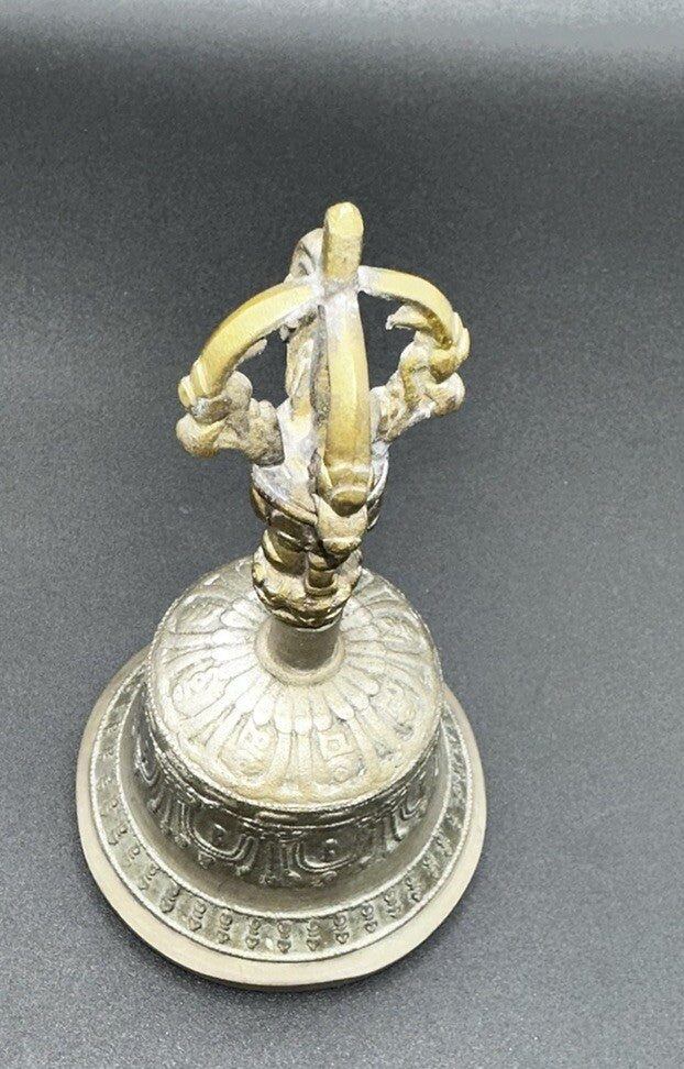 Antique/Vintage Bell Bronze Buddhist Tibetan Ritual Temple 6.5” Patina