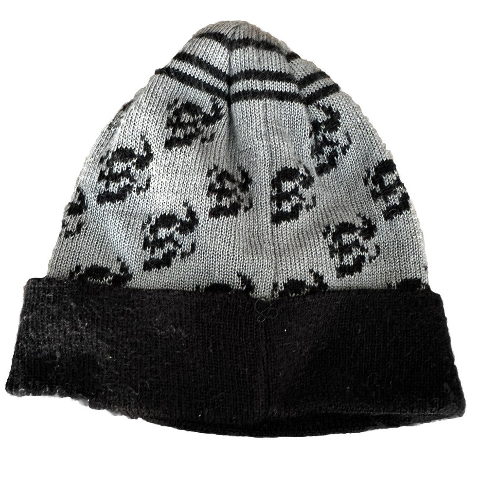 Beanie Activision Ruin Skull Grey And Black Preowned
