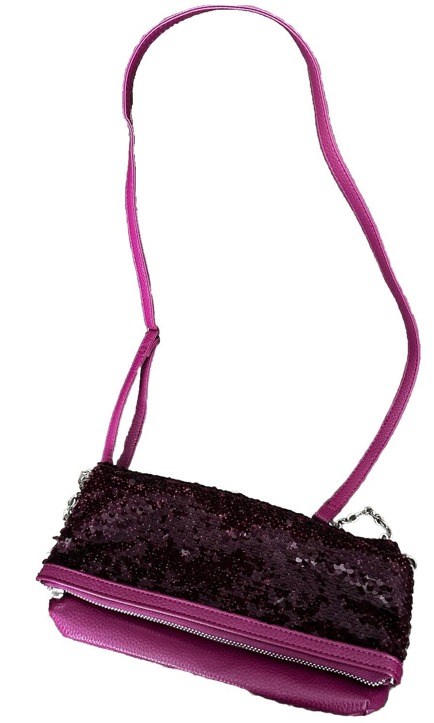 Clutch In Crushed Berry Pebble Preowned Thirty-One Forever Fold Over