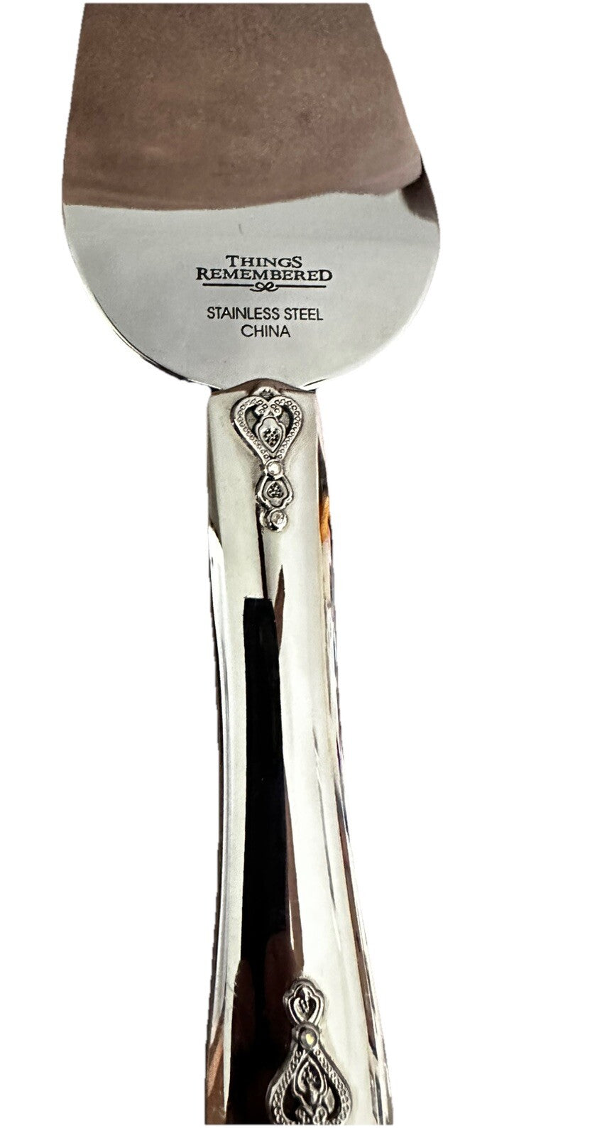 Cake Knife Serving Set Things Remembered Decorative Stainless Steel Wedding