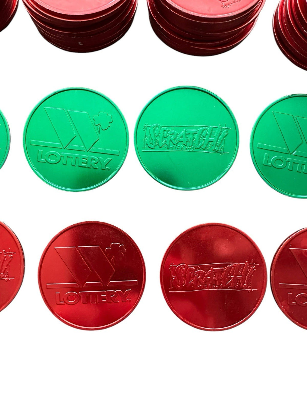 Coin Scratchers Washington State Lottery Lot 160 Red, 6 Green Preowned
