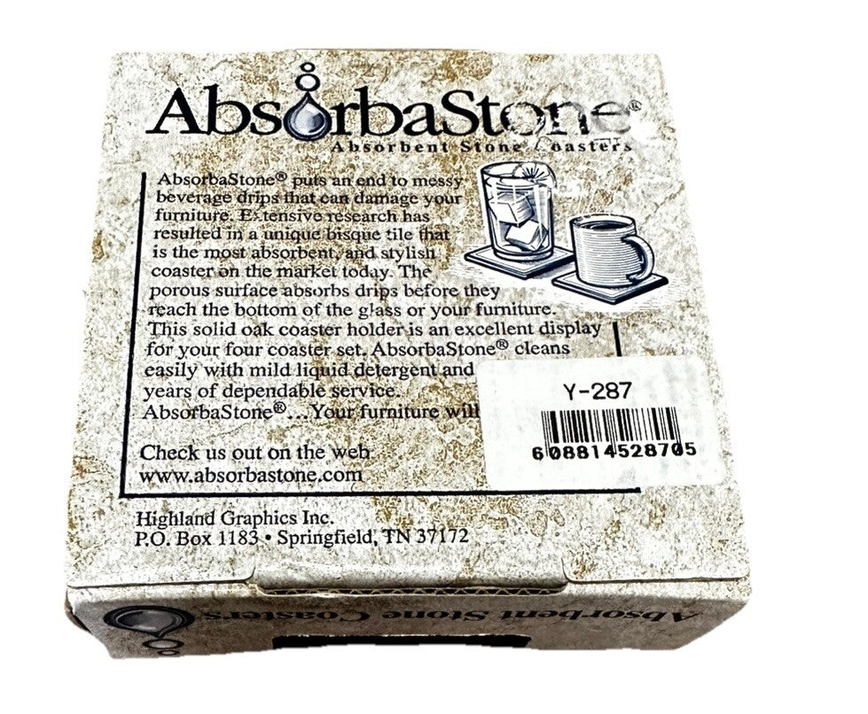 Absorbent Stone Trivet w/ Poker Casino Cards Design 6” Sealed New