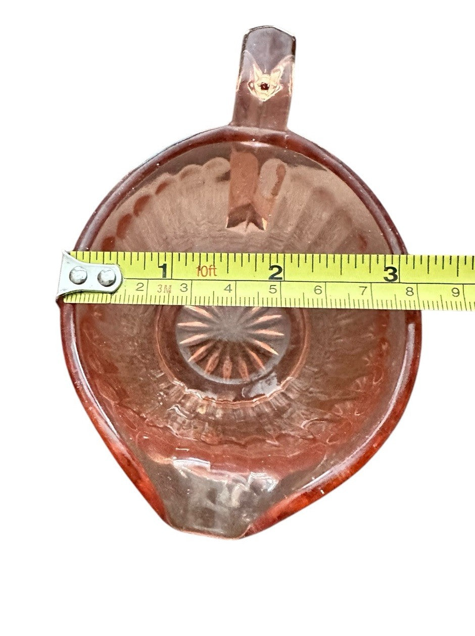 Creamer And Sugar Imperial Pink Depression Glass Open Handle Bowl Vintage