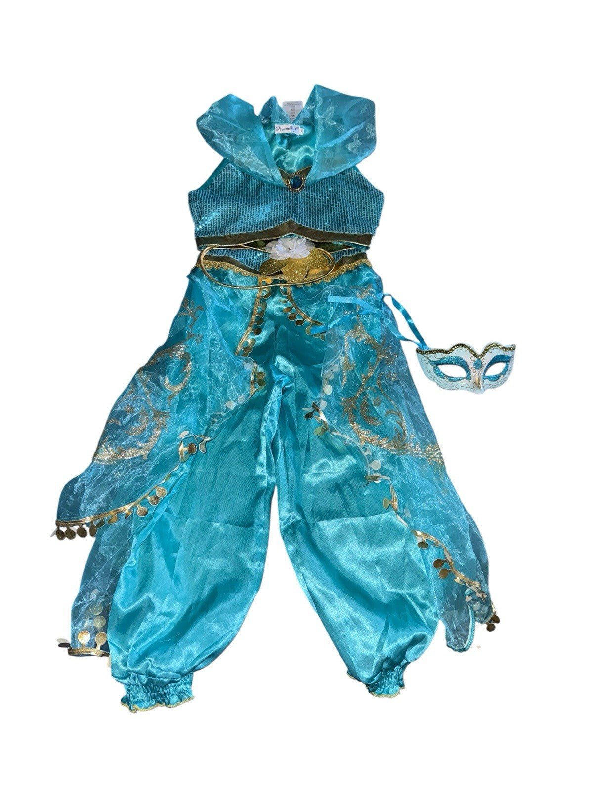 Disney Aladdin Princess Jasmine Costume 7-8 Blue Top And Bottom