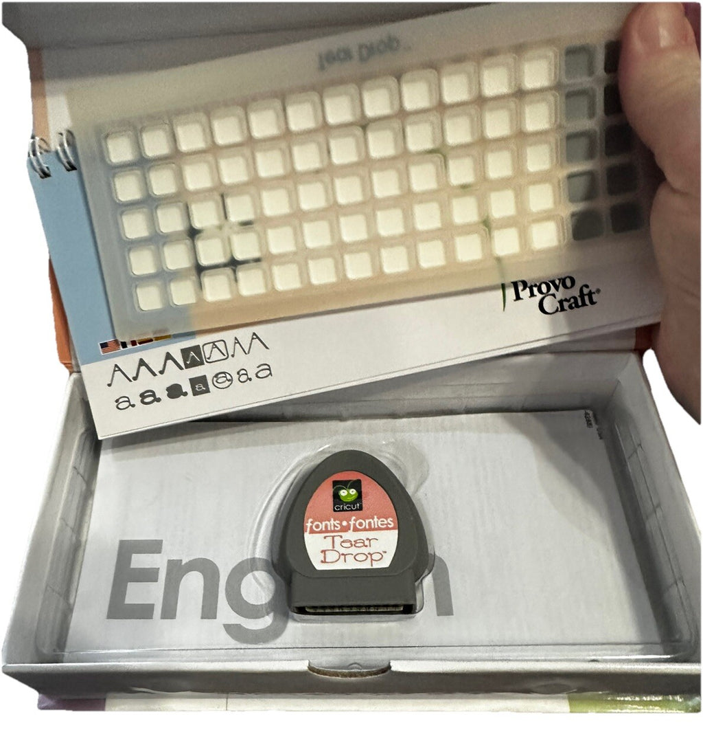 Cricut Tear Drop Alphabet Number Font Cartridge Preowned