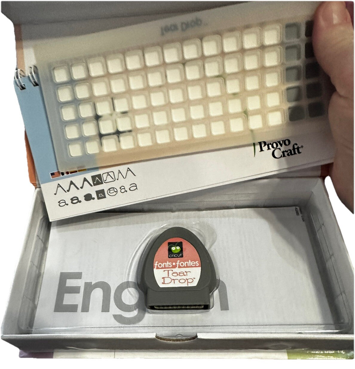 Cricut Tear Drop Alphabet Number Font Cartridge Preowned