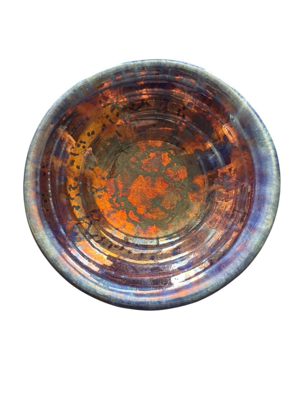 Blessing Bowl With Inspirational Quote 3”Jeremy Diller Raku NWOB