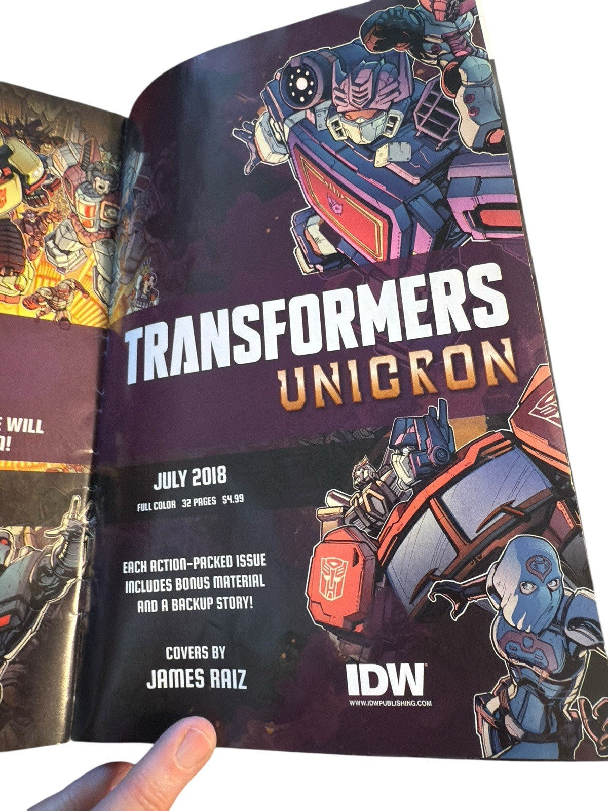 Comic Transformers Unicron No.1 July 2018 First Printing IDW Preowned