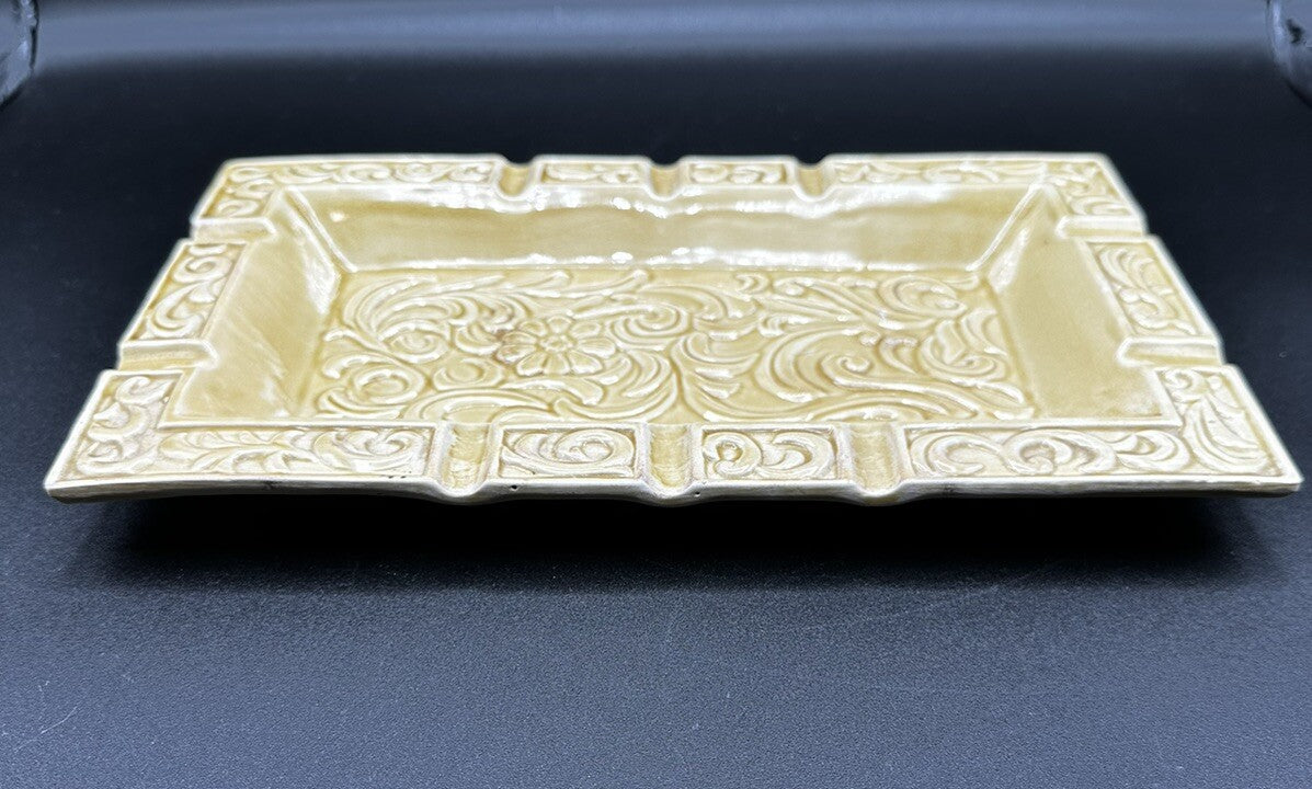 Ashtray Decor 3D Floral Porcelain Large Trinket Dish Retro Japan MCM Vintage