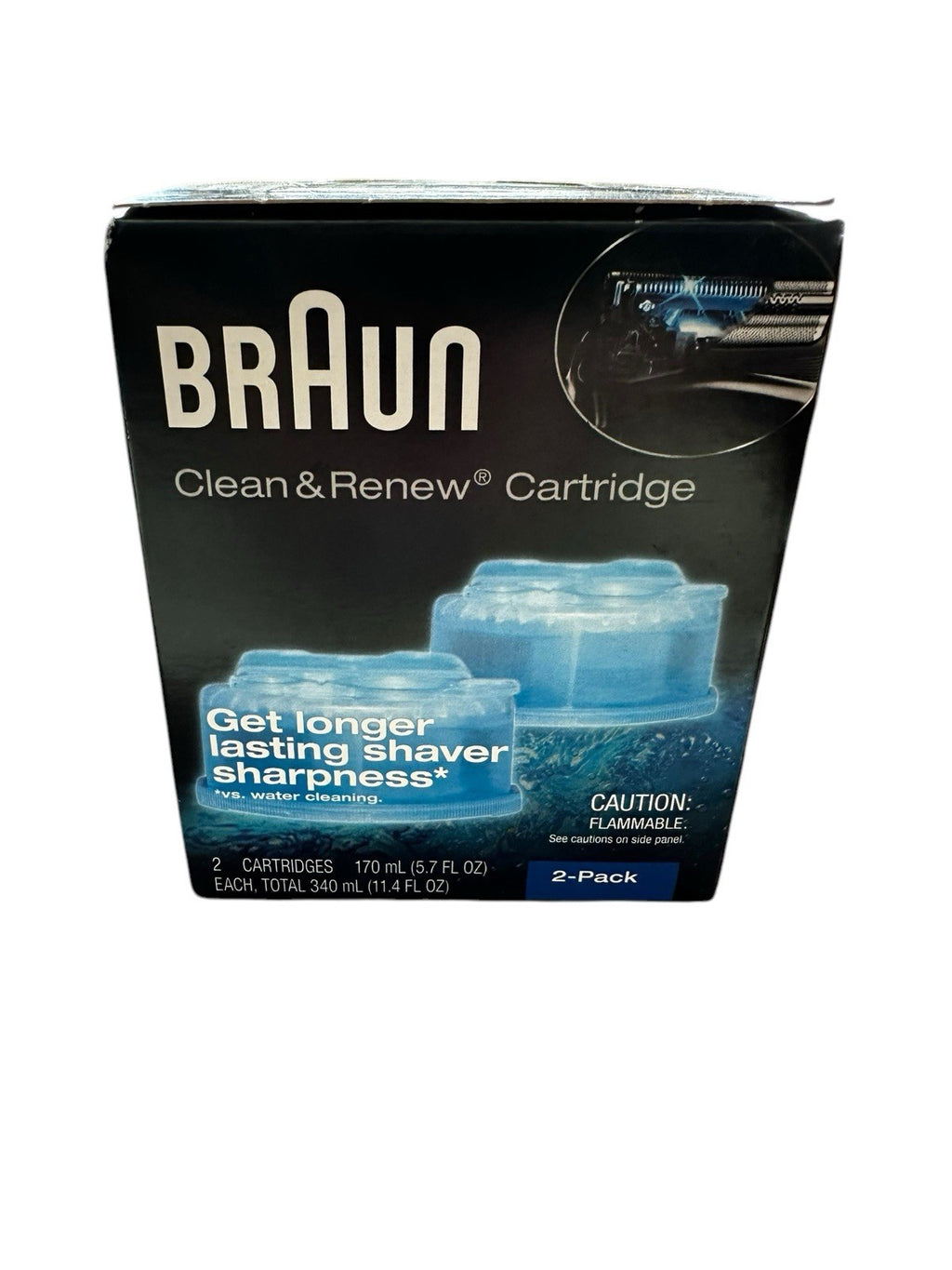 Braun Smartcare Clean Renew 2 Cartridges Refreshes Cleaning Fluid Refill New