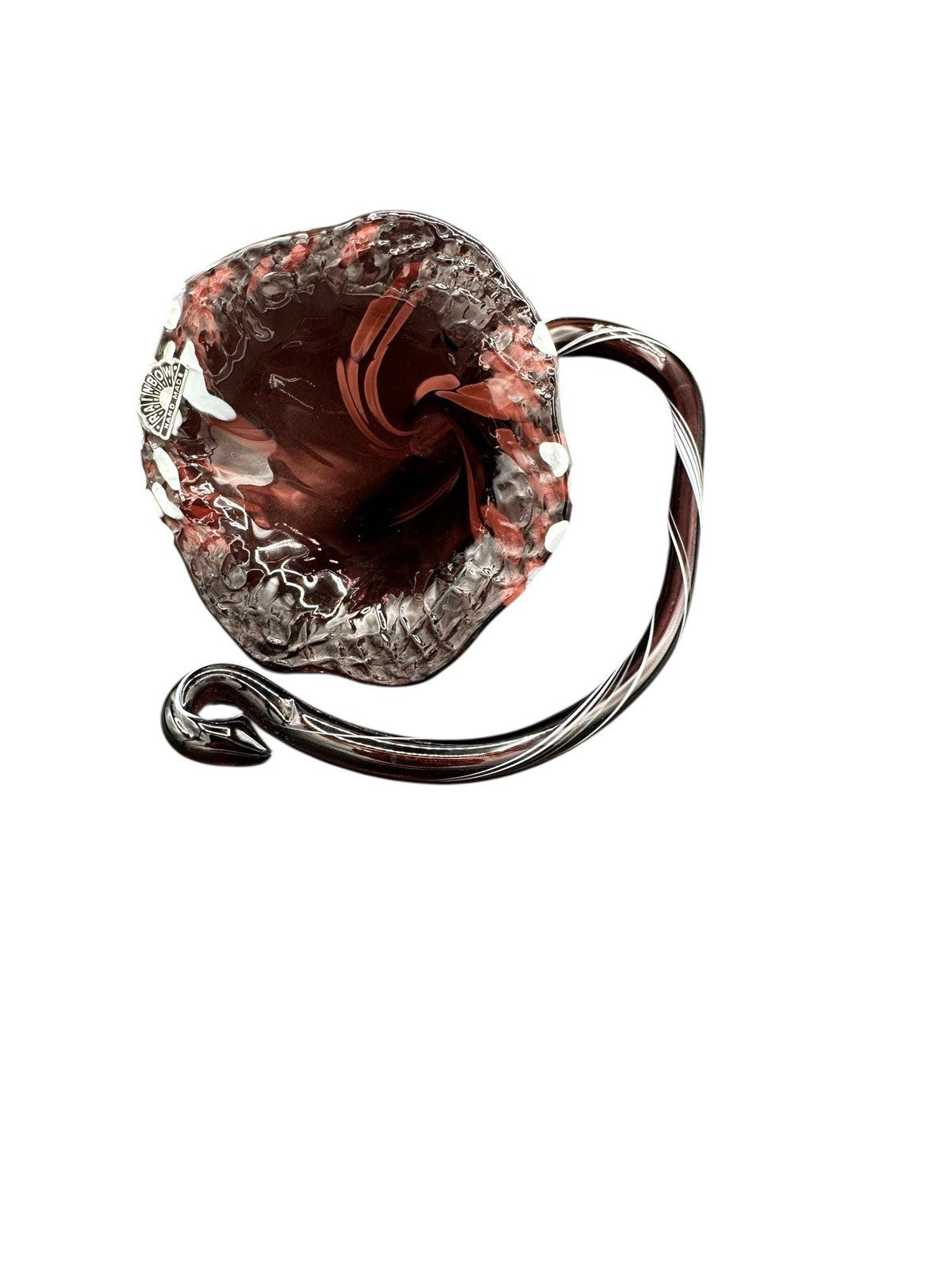 Bud Vase Purple Blown Glass Flower Rare Vintage