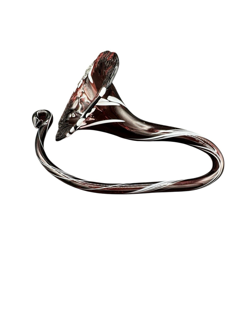 Bud Vase Purple Blown Glass Flower Rare Vintage