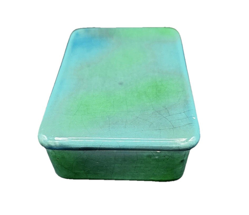 Cigarette Mid Century Italian Pottery Dark Green Box Raymor Vintage